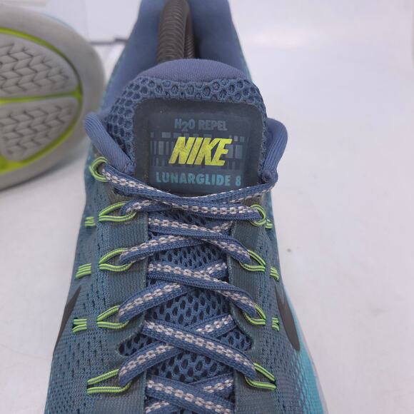 Nike Lunarglide 8 Athletic Lace Up Running Shoe Womens Size 9 849569-400 Blue - Picture 9 of 10